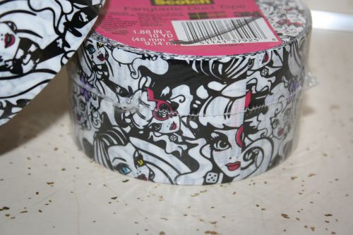 Monster High Scotch Fangtastic Duck Tape 2-rolls 3M Duct Tape 1.88x10yd New