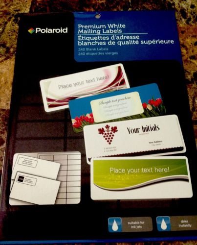 Polaroid Premium White Mailing Labels (240 Pack)