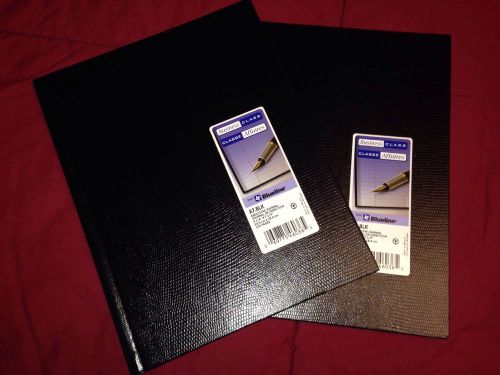 Blueline executive journals black  9.25x7.25 inches 150 pages (a7.blk) lot of 2! for sale