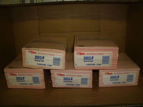 *5 packs* Tops 3002P Important Message One-Sided 4-1/4 x 5-1/2 12 50-Sheet Pads