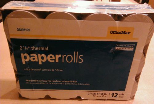 OfficeMax Thermal Cash Register Roll 12 per pack free USPS Priority