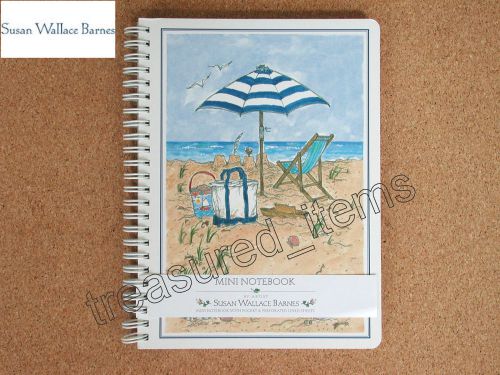 Susan Wallace Barnes Beach Umbrella Sea Sand Ocean Mini Notebook Lifeguard Press
