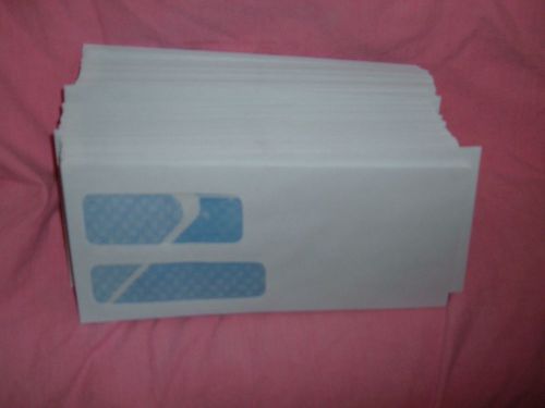 200 white double window security envelopes number 12 legal size lick n stick