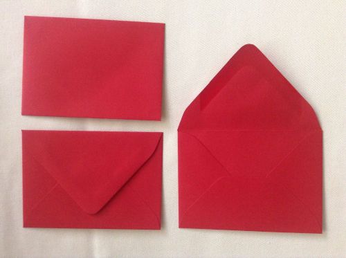 Holiday  5-1/8&#034; x 3-5/8&#034; Red  Envelopes 50 pcs Stationery