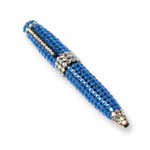 New Blue Ball-point Pen Office Accessory Made with Swarovski® Crystals