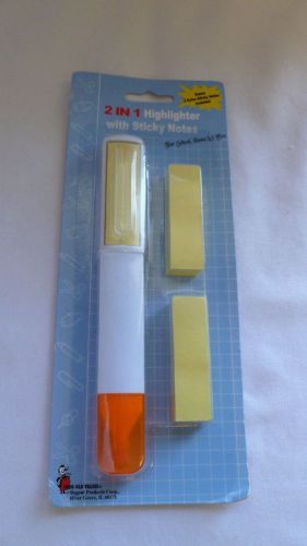 New 2 in 1 Highlighter with Sticky Notes