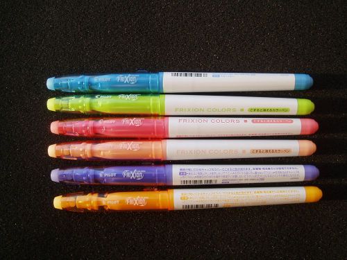 6 Colors Pilot Frixion Felt Tip Pen(Bright Color 6 pcs)
