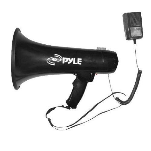 Pyle PMP43IN 40W Professional Megaphone Bullhorn W/ Siren &amp; Aux-In For Music New