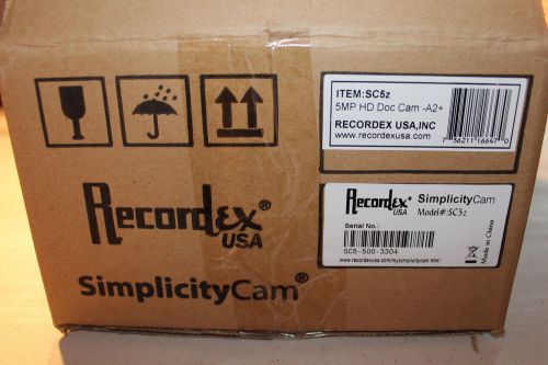 New in the box, Recordex 5 MP HD Duet Document Camera Cam 5SCz