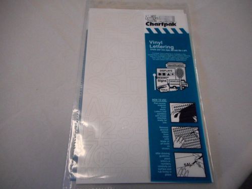 Chartpak vinyl letters 1&#034;- one  pack # 01036 (new) white for sale
