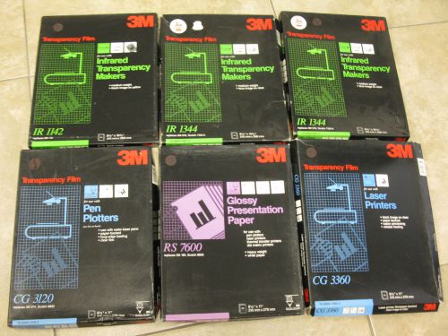 6 - 50 Packs 3M Infrared Transparency Film IR1142, IR1344, CG3120, CG 3360