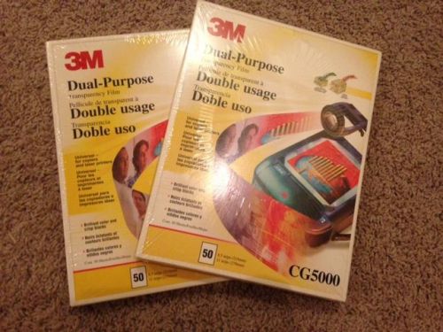 Lot of 2 Boxes: 3M Dual Purpose Transparency Film 50ct  CG5000 100 Sheets Total