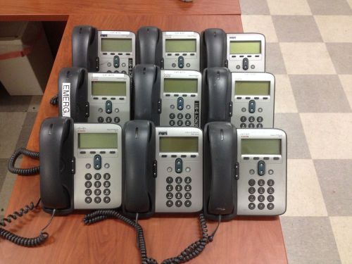 Lot of 9 Cisco 7911 Voip IP Phone (Power On Tested Only) / OO729
