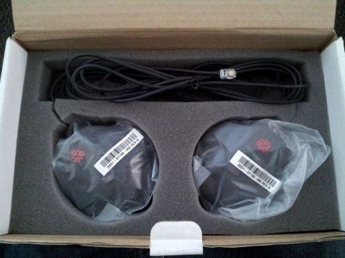 (2) Polycom 2200-16155-001 Cable Microphones kit