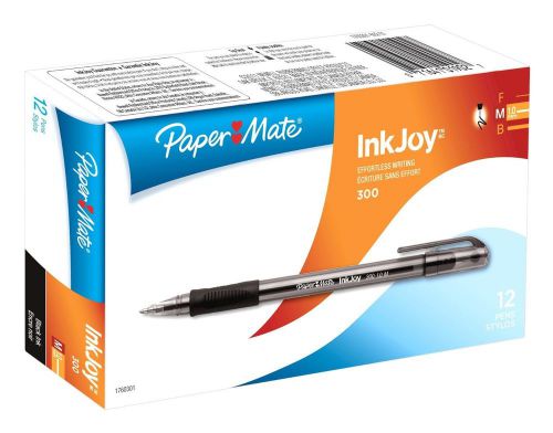 InkJoy 300 Stick Ballpoint Pens, Medium Point, Black Ink, 12-Pack 1760301