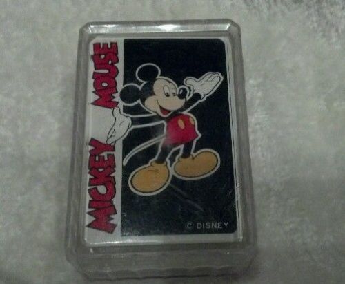 Mickey Mouse Deck of MINI Cards &amp; Case ~NEW disneyland/world games gift cartoons