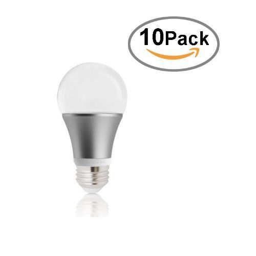 Pkg. of 10 A19 LED Light Bulb, 6.5W (40W),Warm White (2700K) Dimmable