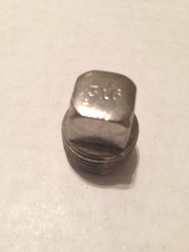1/2&#034; NPT Plug 316 Stainless Steel, Square Head Qty. 5