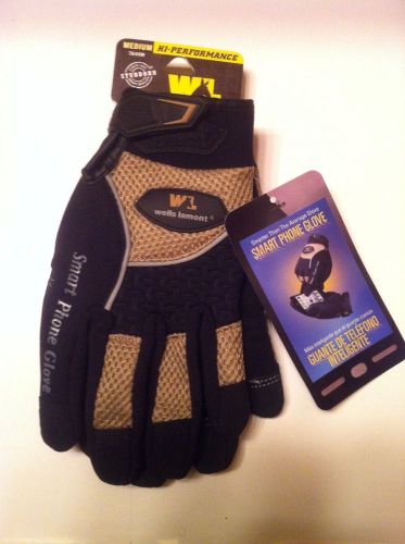 Wells Lamont 7649M Smart Phone Work Glove  Medium  Black