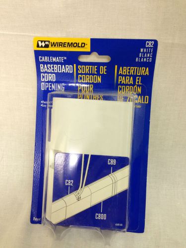 WHOLESALE LOT (12) WIREMOLD C92 WHITE CABLEMATE BASEBOARD CORD OPENING