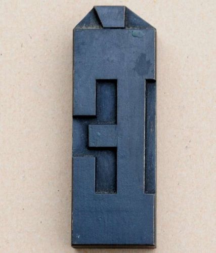 Letter: E  letterpress wood block printing type wooden font alphabet vintage ABC
