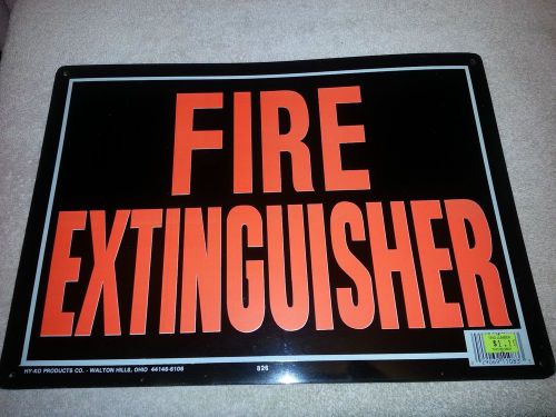 4 FIRE EXTINGUISHER Aluminum 10&#034; x 14&#034; Signs Vintage Hy-ko #826