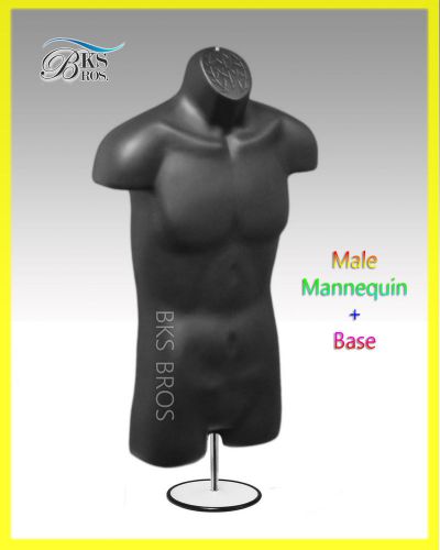 Black Male Mannequin Man Hollow Dress Form Clothing Display Metal Stand Hang