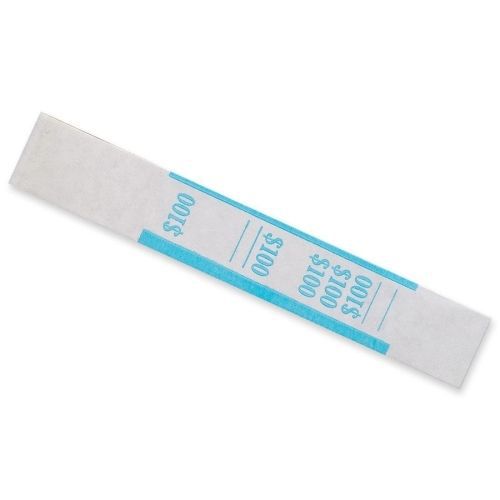 Mmf $100 currency band - self-sealing - kraft - blue, white - 1000/box for sale