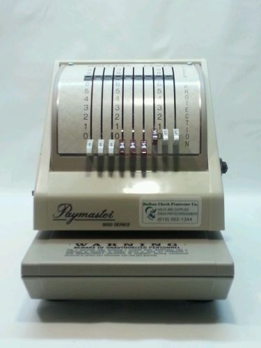PAYMASTER Check Writer 9000 series W/ Cover 9000-9 Protector COMMERCIAL GRADE