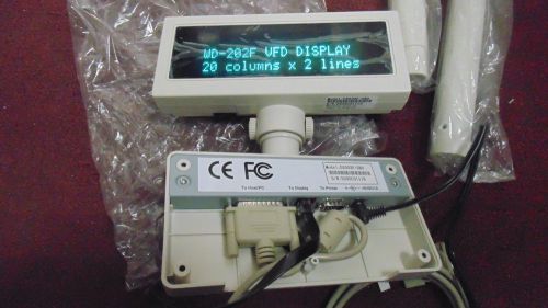 RS 232 SERIAL POLE DISPLAY  D2002F BS2 VFD 20 COLUMNS  2 LINES