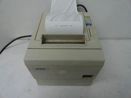 EPSON THERMAL PRINTER M129C TM-T88 III 3 RS-232 SERIAL POS RESTAURANT W ADAPTER