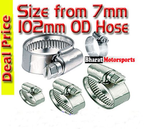 Zinc plated steel hose clips pipe clamps-multi size-jubilee type -pack of 5 pcs for sale