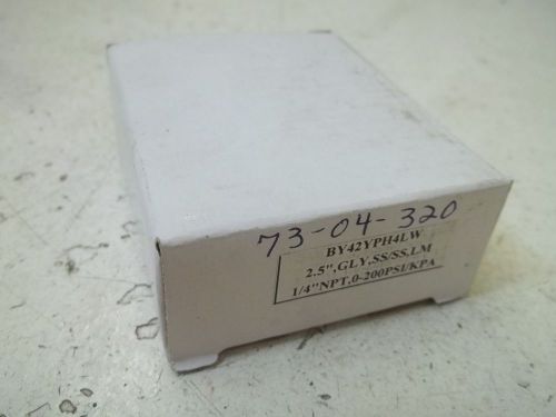 WEKSLER BY42YPH4LW GAUGE 0-200 *NEW IN A BOX*