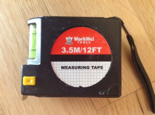 WorkWel Tools 3.5M/12FT Measuring Tape with 90 degree and clip