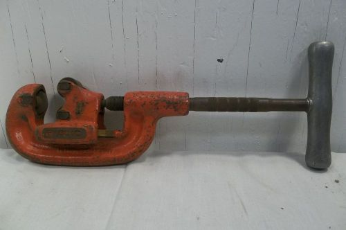 RIDGID NO.1A PIPE CUTTER HEAVY DUTY U.S.A. 1/8-1 1/4 USED PIPES PLUMBING TOOL