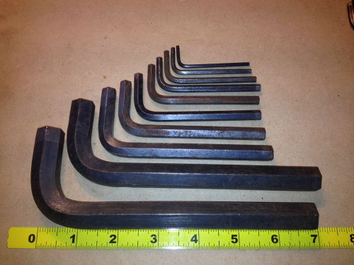 LOT OF 10 Different UNBRAKO 5/8&#034;-3/32&#034;  ALLEN WRENCHES, MADE IN USA