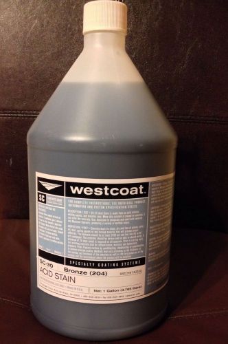 Westcoat acid stain surface coat 1 gal sc-30 bronze 204 concrete sealer stain for sale