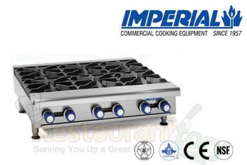 IMPERIAL COMMERCIAL HOT PLATES OPEN BURNERS CAST IRON NAT GAS MODEL IHPA-6-36