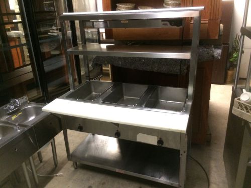 3 Well Commercial Steam Table W/ Warmer &amp; Cutting Board 208v