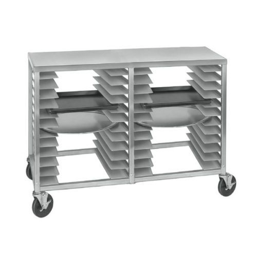 Half size pizza shop racks with worktable 24 tray stand for sale