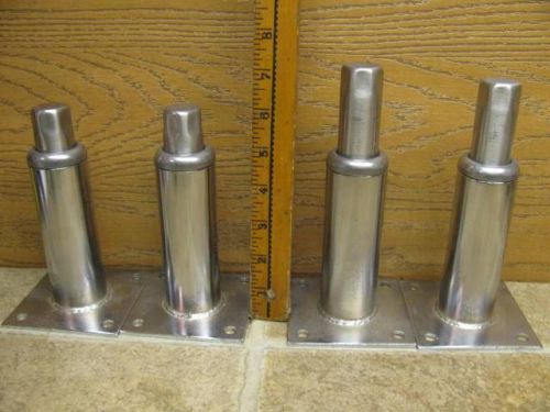 4 Adjustable Stainless Steel Commercial Kitchen Equipment Legs 6&#034;-7&#034;