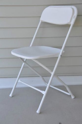 420 New Commercial White Plastic Folding Chairs Stackable Conference Event Chair