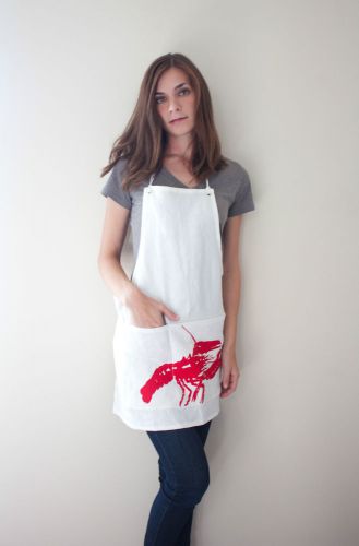 LOBSTER APRON LINEN FREE SHIPPING