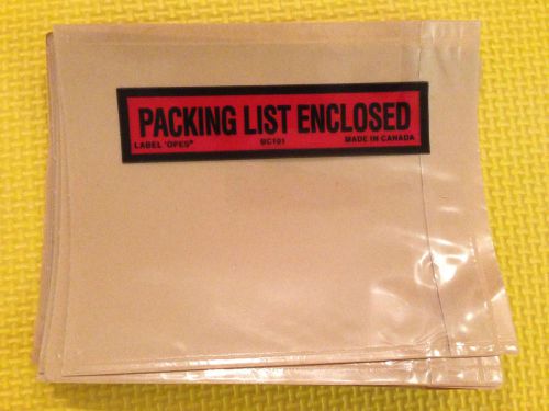 10 Packing List Enclosed Envelopes 4-1/2&#034;x 5-1/2&#034; (14cm x 11.5cm) Made in Canada