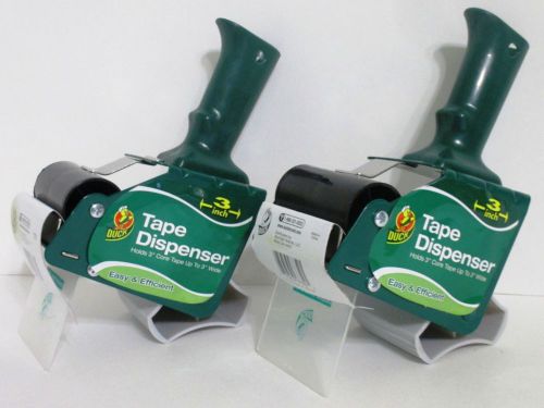 2 New ShurTech DuckBrand Handheld Packing Tape Dispensers For 3&#034; Wide Tape Rolls