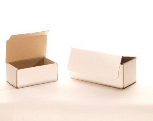 50 8 x 6 x 4 White Corrugated Mailers Die Cut Tuck Flap Boxes Free Shipping