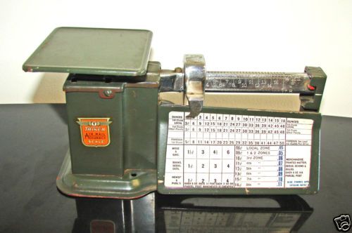 Vintage Triner Airmail Accuracy Postage Scale 16 oz. Capacity