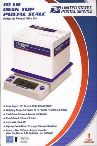 Usps ps-100 10 lb desk top postal scale home &amp; office for sale