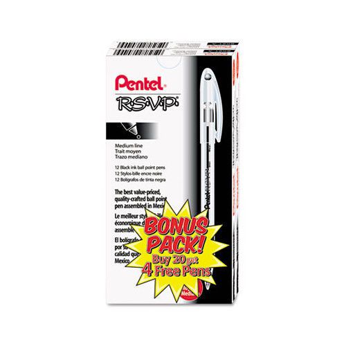 Pentel of America, Ltd. R.S.V.P. Ballpoint Stick Pen, 24 Per Pack