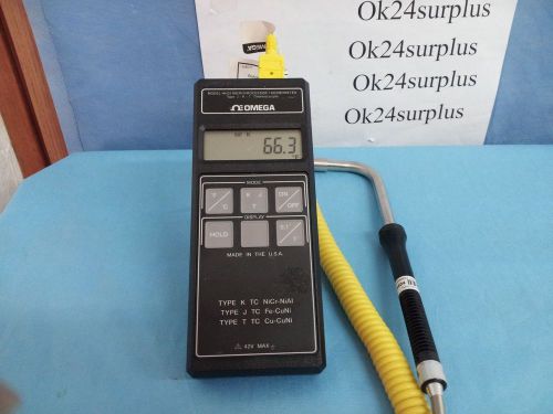 Omega HH21 Microprocessor +Omega 88000-K-RSC Type K Thermocouple Extension Cable